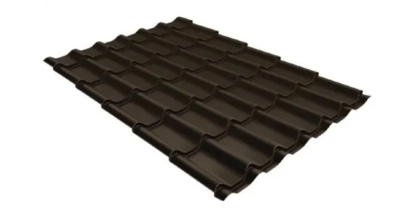Металлочерепица классик 0,5 Satin RR 32 темно-коричневый купить в Чайковском