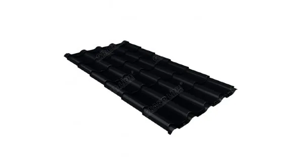 Металлочерепица камея 0,45 Drap RAL 9005 черный купить в Чайковском