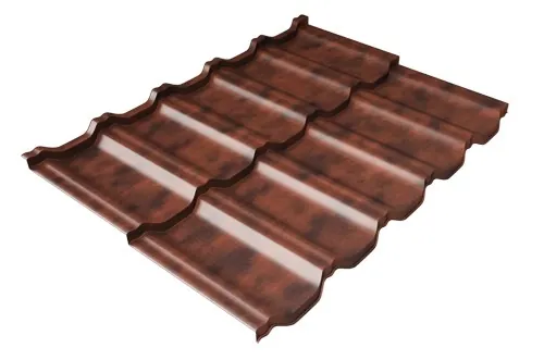 Металлочерепица модульная Квинта Uno Grand Line c 3D резом 0,45 Safari Twincolor Brown купить в Чайковском