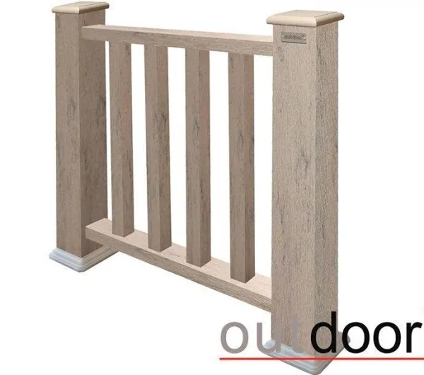Ограждение из ДПК Outdoor Классик 3D STORM серый микс купить в Чайковском