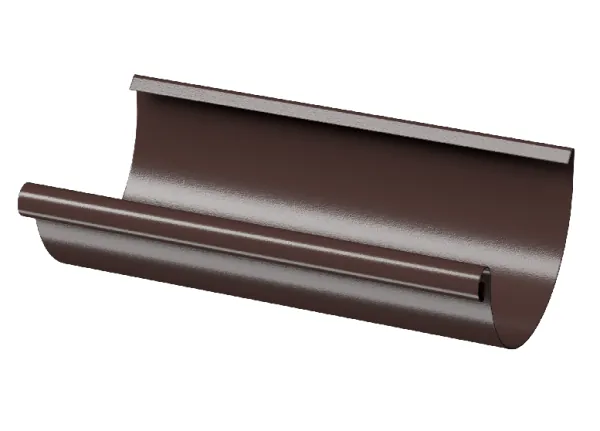 Желоб полукруглый D125 3 м Döcke STAL PREMIUM Шоколад, (RAL 8019) купить в Чайковском