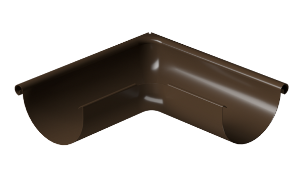 Угол внешний 90° D125 Döcke STAL PREMIUM Каштан, (RAL 8017) купить в Чайковском