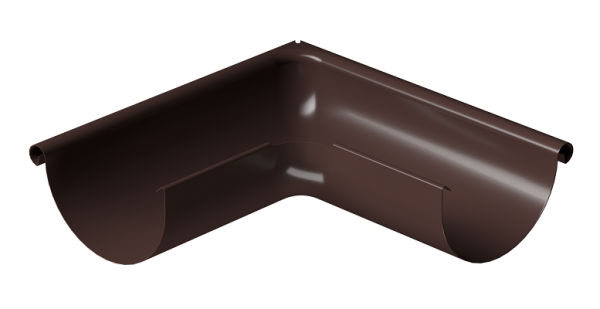 Угол внешний 90° D125 Döcke STAL PREMIUM Шоколад, (RAL 8019) купить в Чайковском