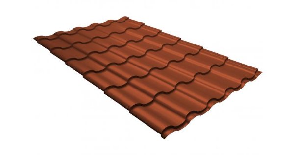 Металлочерепица кредо GL 0,5 GreenСoat Pural RR 750 кирпично-красный (RAL 8004 терракота) купить в Чайковском