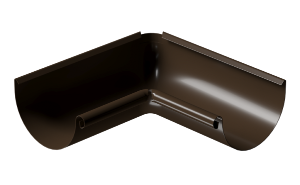 Угол внутренний 90° D125 Döcke STAL PREMIUM Каштан, (RAL 8017) купить в Чайковском