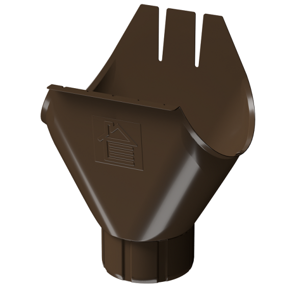 Воронка желоба D125 Döcke STAL PREMIUM Каштан, (RAL 8017) купить в Чайковском
