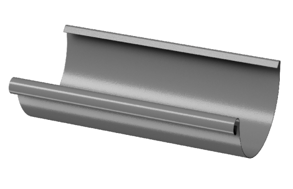 Желоб полукруглый D125 3 м Döcke STAL PREMIUM Графит, (RAL 7024) купить в Чайковском