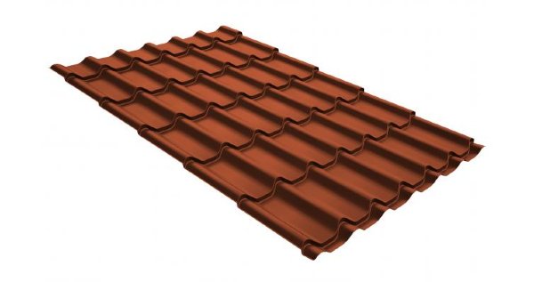 Металлочерепица классик GL 0,5 GreenCoat Pural RR 750 кирпично-красный (RAL 8004 терракота) купить в Чайковском