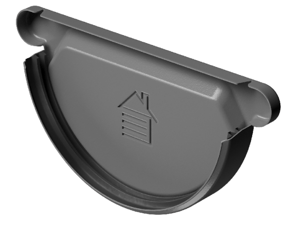 Заглушка желоба D125 Döcke STAL PREMIUM Графит, (RAL 7024) купить в Чайковском