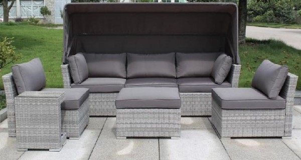 Диван-Трансформер AFINA плетеный из иск. ротанга AFM-320G Grey купить в Чайковском