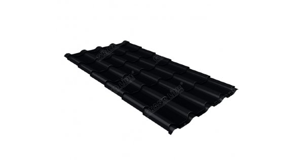 Металлочерепица камея 0,45 Drap RAL 9005 черный купить в Чайковском
