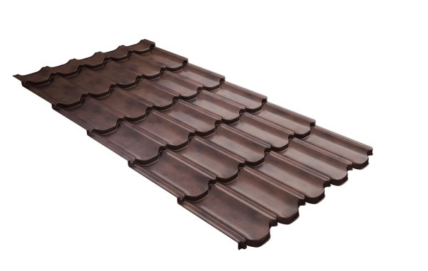 Металлочерепица квинта плюс с  3D резом 0,45 Safari Twincolor Brown купить в Чайковском