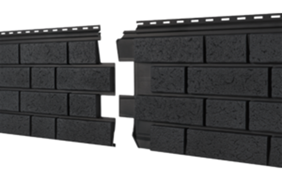 Фасадная панель Ю-пласт Стоун Хаус S-Lock Клинкер Нордик Графитовый купить в Чайковском