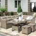 Комплект мебели AFINA плетеной из иск. ротанга AFM-307B Beige купить в Чайковском
