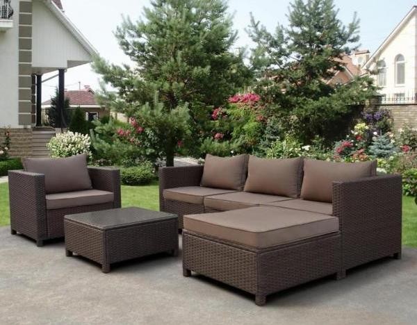 Комплект мебели AFINA плетеной из иск. ротанга YR821A Brown/Beige купить в Чайковском