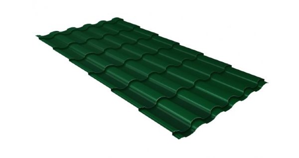 Металлочерепица кредо 0,5 Satin RAL 6005 зеленый мох купить в Чайковском