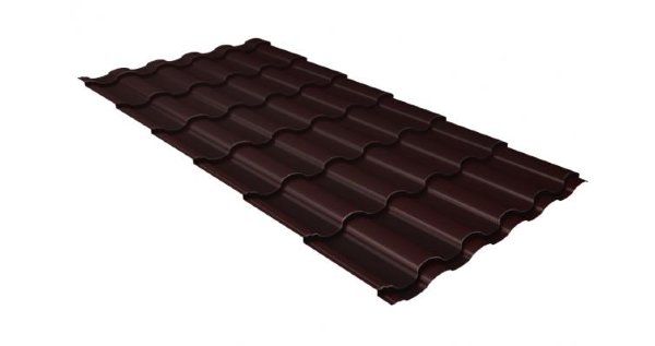 Металлочерепица кредо 0,5 Satin RAL 8017 шоколад купить в Чайковском