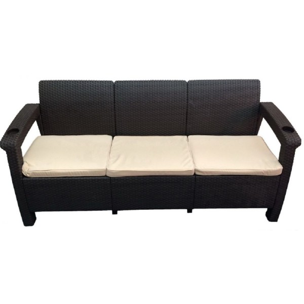 Трёхместный диван  Yalta Sofa 3 Seat венге купить в Чайковском