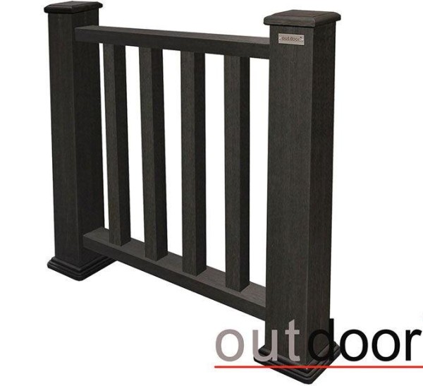 Ограждение из ДПК Outdoor Классик 3D STORM чёрный купить в Чайковском