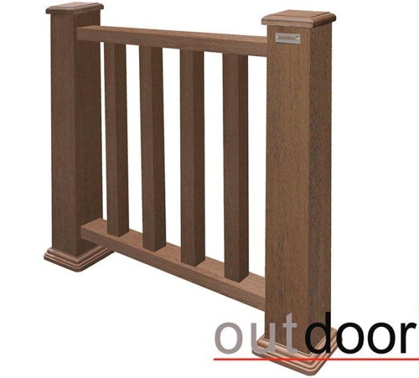 Ограждение из ДПК Outdoor Классик 3D STORM коричневый микс купить в Чайковском