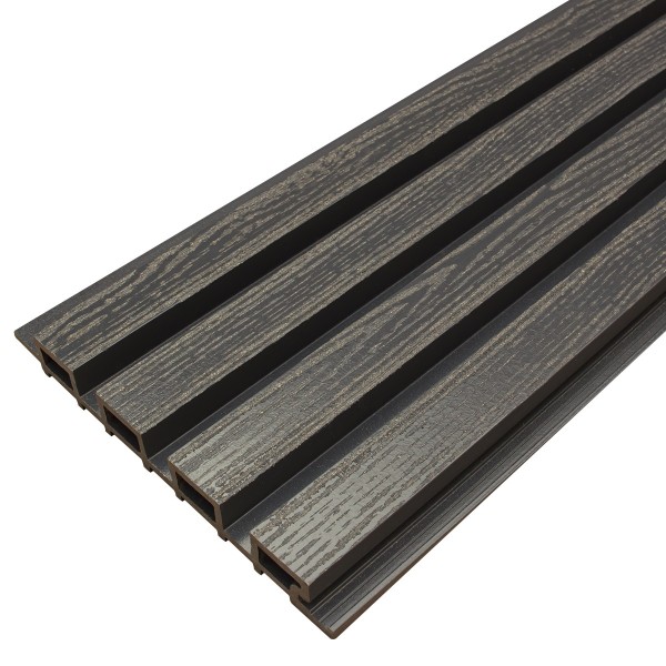 Фасадная доска из ДПК Faynag Wood Рейка Мокрый Асфальт купить в Чайковском