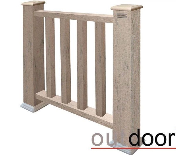 Ограждение из ДПК Outdoor Классик 3D STORM серый микс купить в Чайковском