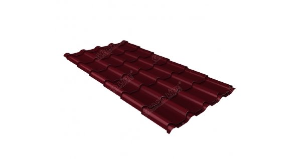 Металлочерепица камея 0,5 Satin RAL 3005 красное вино купить в Чайковском