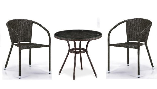 Комплект плетеной мебели AFINA из иск. ротанга Асоль-7 T282ANT/Y137C-W53 Brown 2Pcs купить в Чайковском