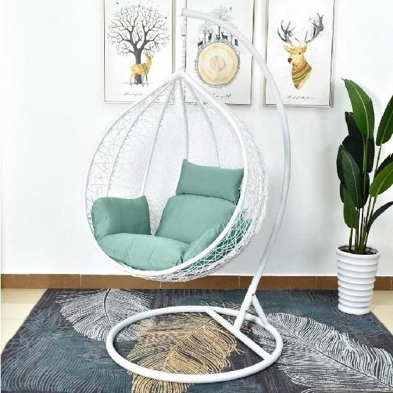 Кресло Подвесное из искусственного ротанга AFM-168A-L White/Green купить в Чайковском