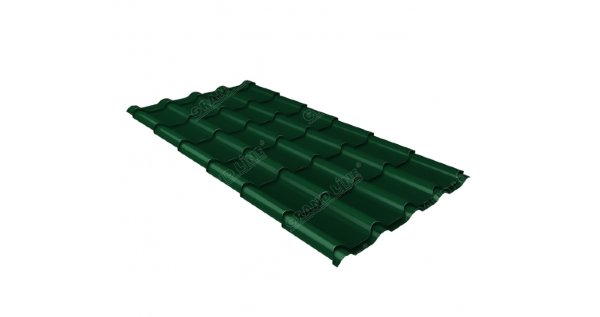 Металлочерепица камея 0,5 Satin RAL 6005 зеленый мох купить в Чайковском