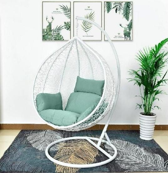 Кресло Подвесное из искусственного ротанга AFM-168A-XL White/Green купить в Чайковском