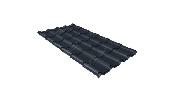 Металлочерепица камея 0,5 Satin RAL 7024 мокрый асфальт купить в Чайковском