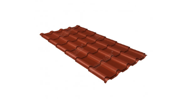 Металлочерепица камея 0,5 Satin RAL 8004 терракота купить в Чайковском