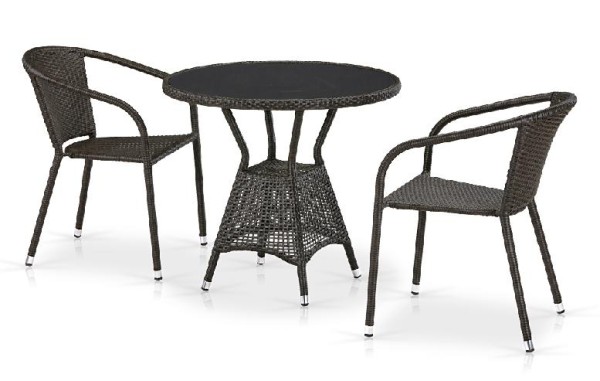 Комплект плетеной мебели AFINA из иск. ротанга T707ANS/Y137C-W53 Brown 2Pcs купить в Чайковском