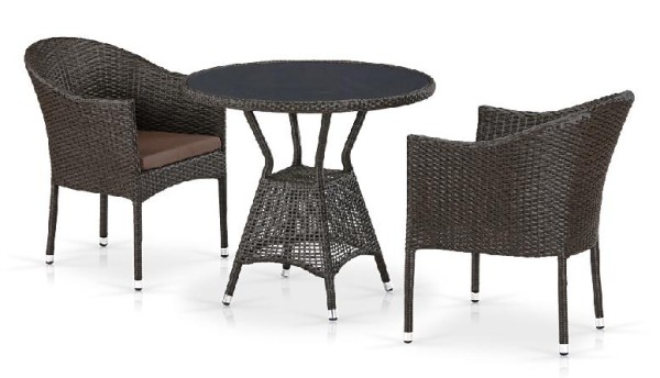 Комплект плетеной мебели AFINA из иск. ротанга T707ANS/Y350-W53 Brown 2Pcs купить в Чайковском