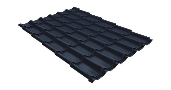 Металлочерепица классик 0,5 Satin RAL 7024 мокрый асфальт купить в Чайковском