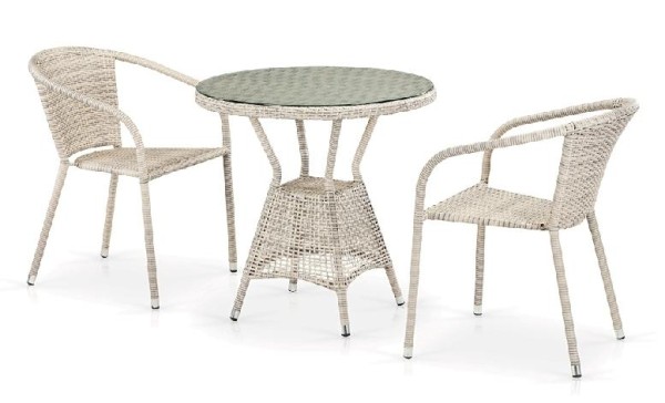 Комплект плетеной мебели AFINA из иск. ротанга T705ANT/Y137C-W85 Latte 2Pcs купить в Чайковском
