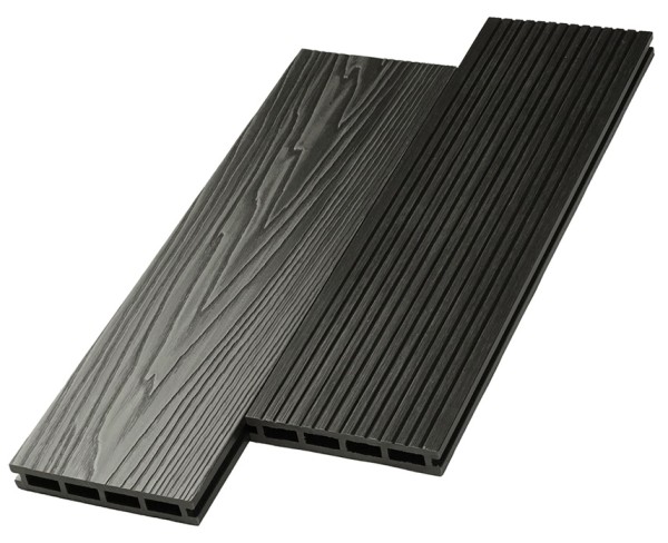 Террасная доска ДПК NanoWood двусторонняя New 3D тиснение + вельвет Графит купить в Чайковском