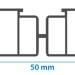 Лага алюминиевая KRONEX 50x25x3000 мм несущая купить в Чайковском