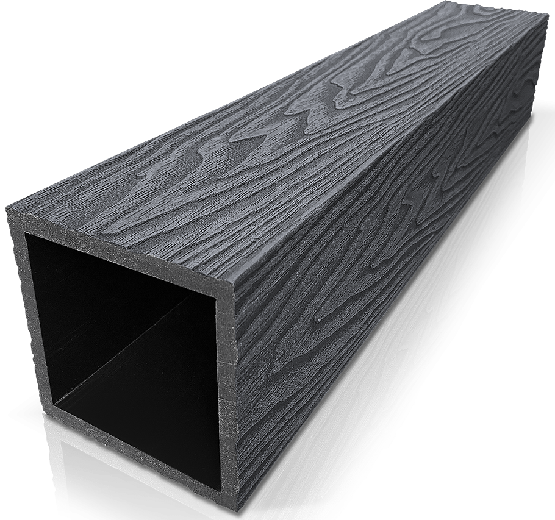 Столб ДПК 3D GardenParkett фактура дерева Графит купить в Чайковском