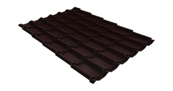 Металлочерепица классик 0,5 Satin RAL 8017 шоколад купить в Чайковском