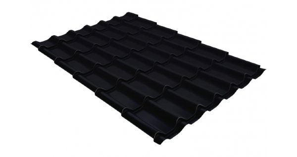 Металлочерепица классик GL 0,5 Quarzit lite RAL 9005 черный купить в Чайковском