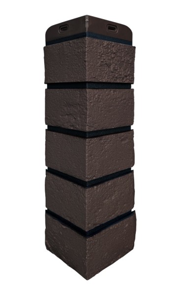 Угол Grand Line состаренный кирпич премиум Шоколадный (шов RAL 9005) купить в Чайковском