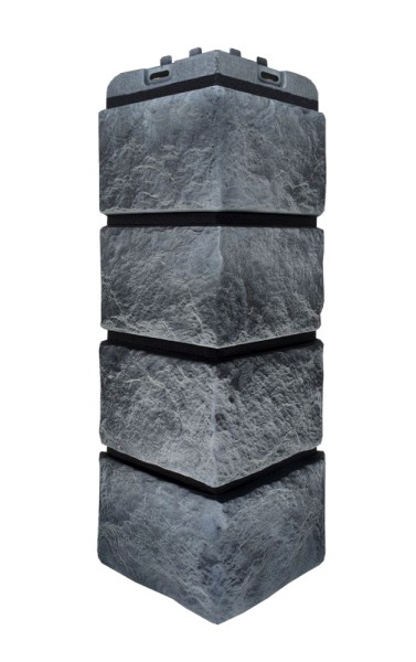 Угол наружный Grand Line Колотый Камень Антрацит, Шов чёрный купить в Чайковском